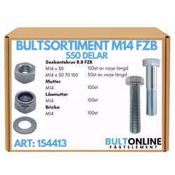 Bultsortiment M14 FZB 550 delar