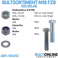 Bultsortiment M18 FZB 450 delar