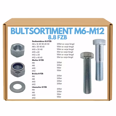 Bultsortiment M6-M12 8.8 FZB