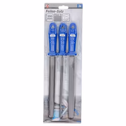 Filsats 200 mm – Flat, Halvrund & Rund – 3 delar