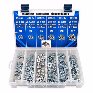 Islagsmutter M4–M12 FZB 125 delar