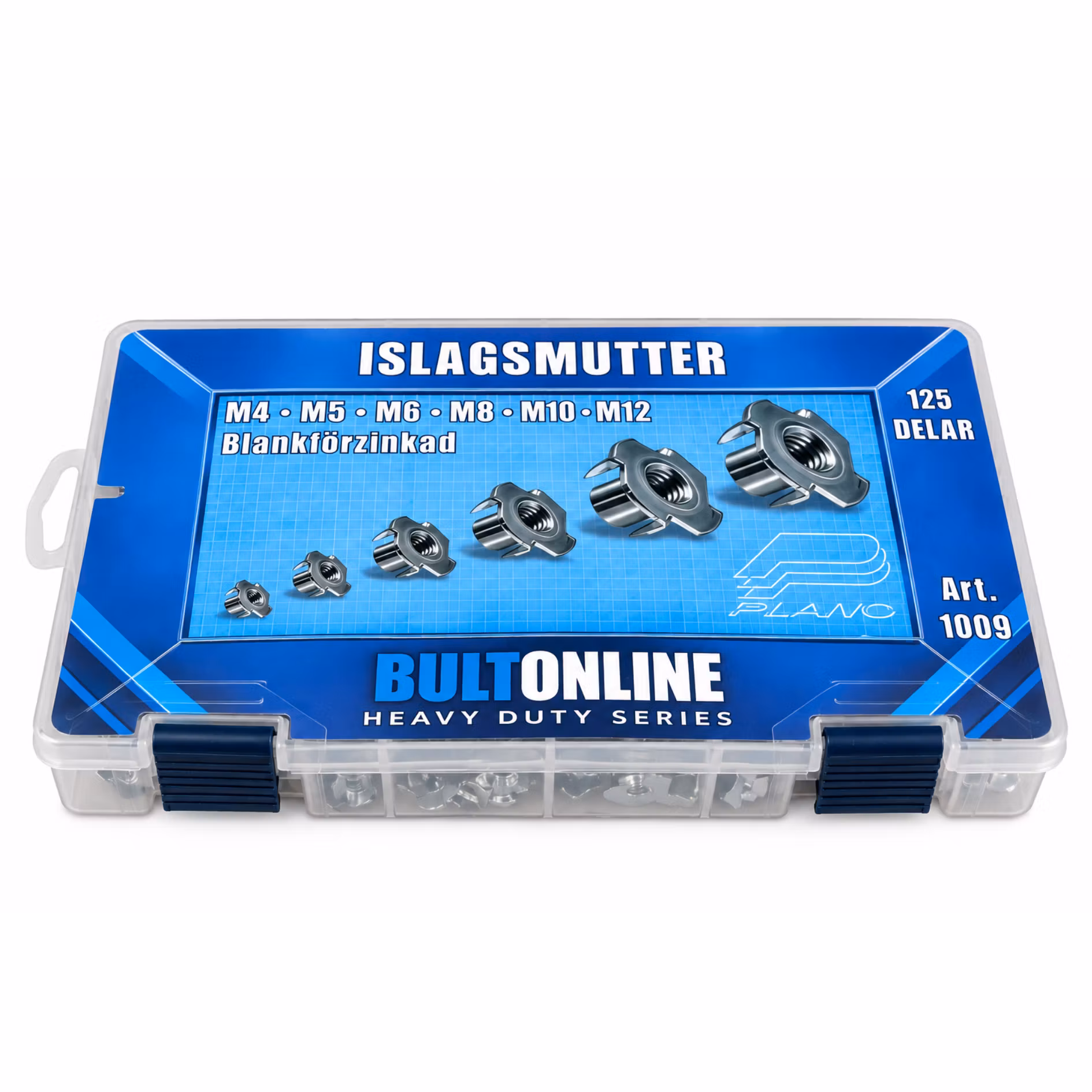 Islagsmutter M4–M12 FZB 125 delar