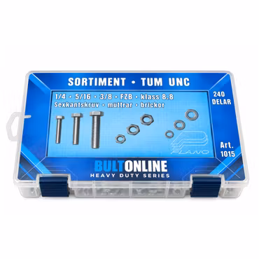 Sortiment Tum UNC 8.8 FZB 1/4-3/8 240 Delar