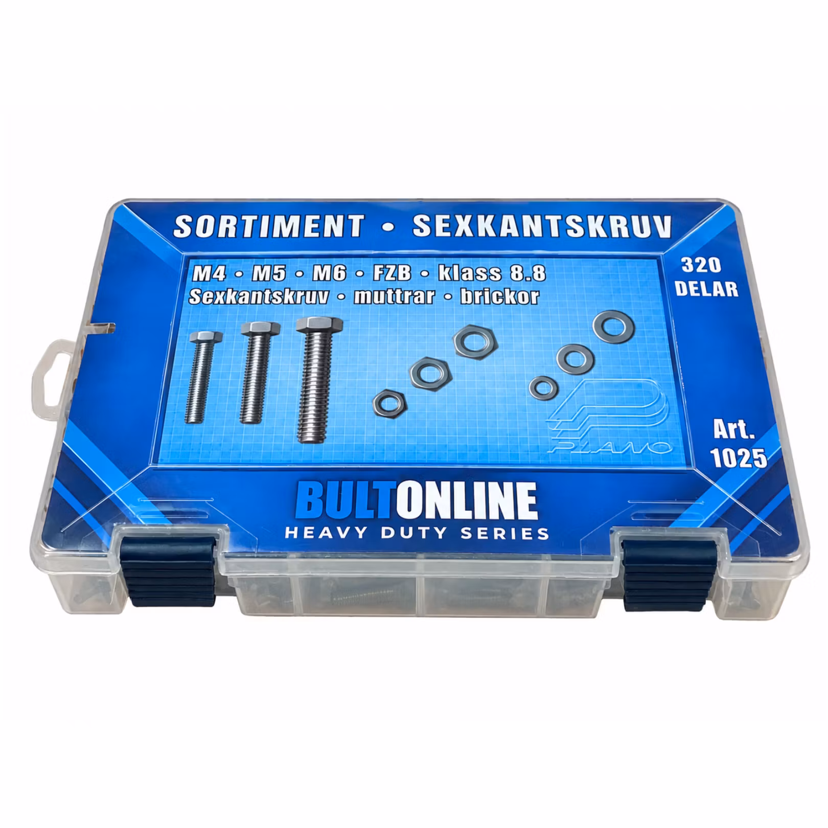 Sortiment Sexkantskruv 8.8 FZB M4-M6 320 Delar