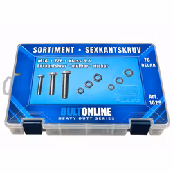 Sortiment Sexkantskruv 8.8 FZB M16 76 Delar