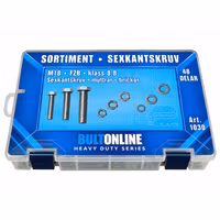 Sortiment Sexkantskruv 8.8 FZB M18 48 Delar
