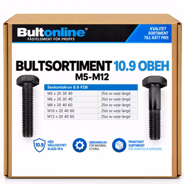 Mini Bultsortiment M5-M12 10.9 OBEH