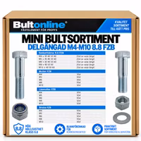 Mini bultsortiment delgängat M4-M10 FZB