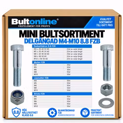 Mini bultsortiment delgängat M4-M10 FZB