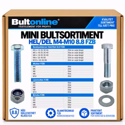 Mini Bultsortiment M4-M10 8.8 FZB 10KG