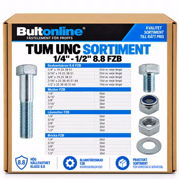 Lilla tumsortimentet UNC 1/4”–1/2” FZB