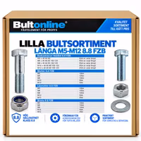 Small bolt assortment Long M5-M12 8.8 FZB