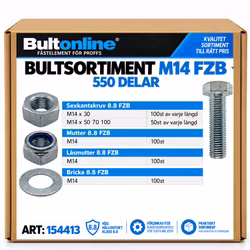 Bultsortiment M14 FZB 550 delar