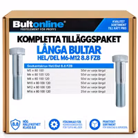 Kompletta Tilläggspaket Långa bultar M5-M16 FZB