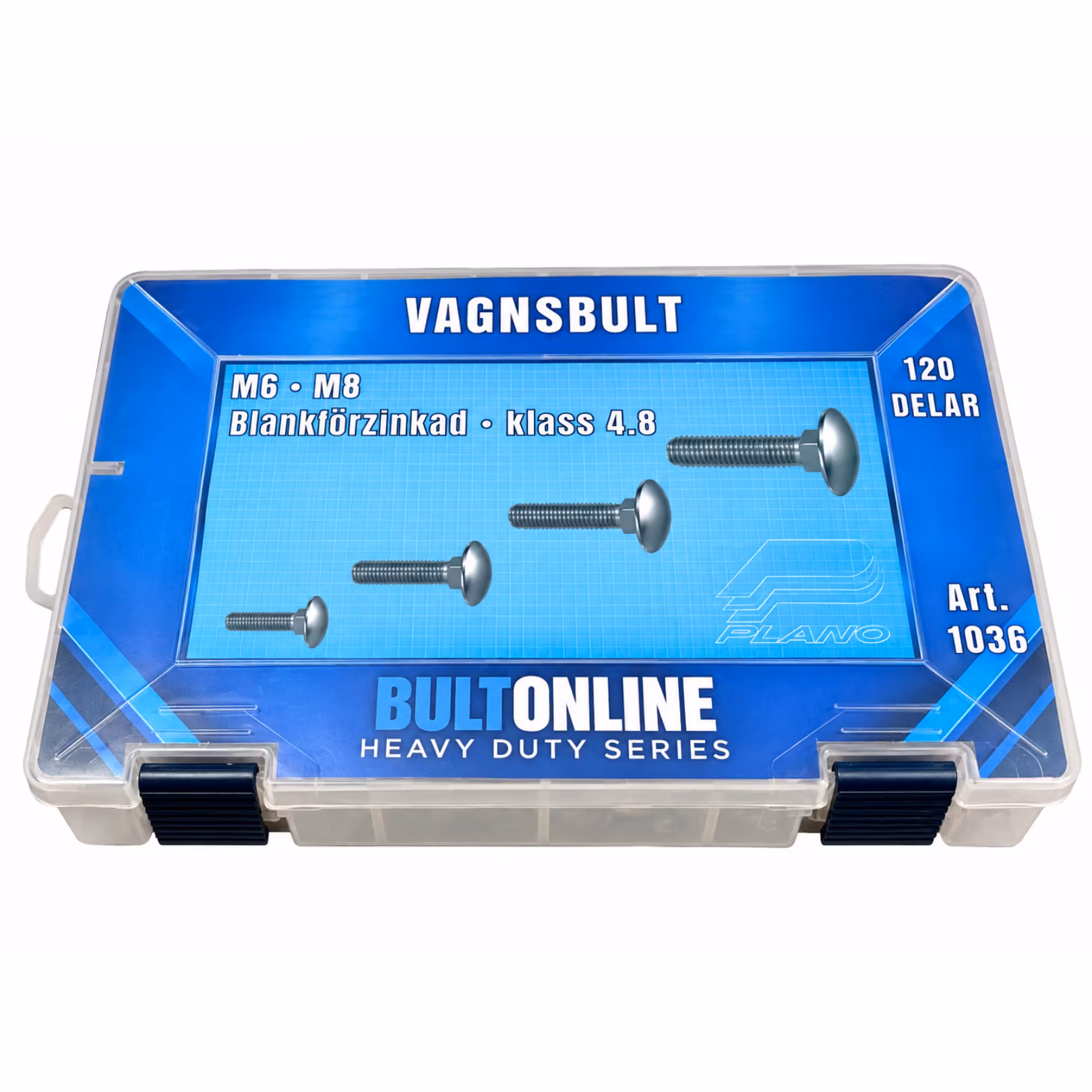 Vagnsbult 4.8 FZB M6-M8 120 Delar