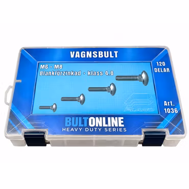 Vagnsbult 4.8 FZB M6-M8 120 Delar
