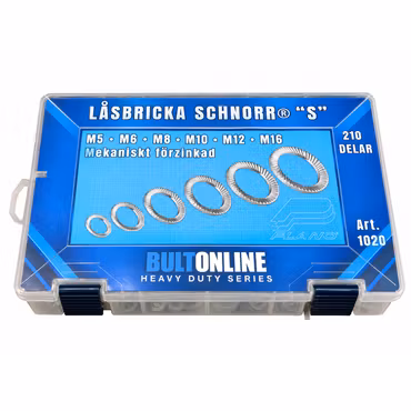 Sortiment SCHNORR® Låsbrickor M5–M16 210 delar