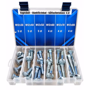 Sortiment Vagnsbult 4.8 FZB M12 27 Delar