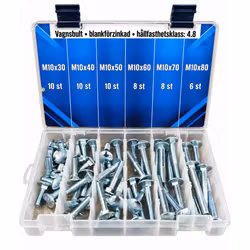 Sortiment Vagnsbult 4.8 FZB M10 52 Delar