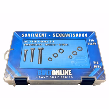 Sortiment Sexkantskruv 8.8 FZB M7 220 Delar