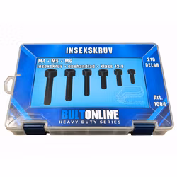 Sortiment Insexskruv M4-M6 12.9 OBEH 210 Delar