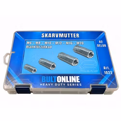 Sortiment Skarvmutter M6–M20 FZB 42 delar