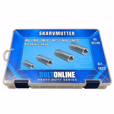 Sortiment Skarvmutter M6–M20 FZB 42 delar