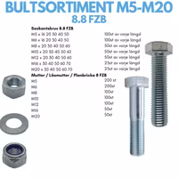 Komplett bultsortiment M5-M20 FZB