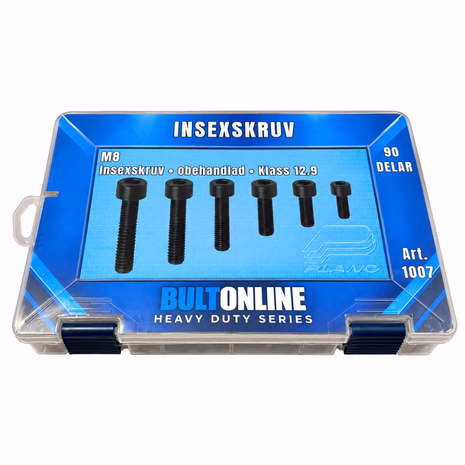 Sortiment Insexskruv M8 12.9 OBEH 90 Delar