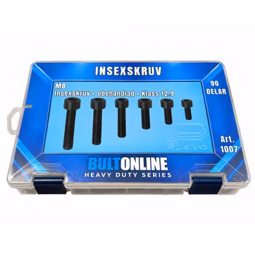 Sortiment Insexskruv M8 12.9 OBEH 90 Delar