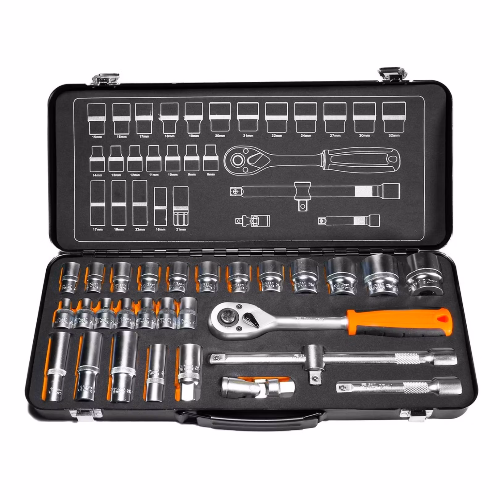 Hylsnyckelsats 1/2" Dr. Socket Set 29 delar