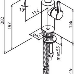 Tvättställsblandare Damixa Silhouet Piccolo Borstad Mässing