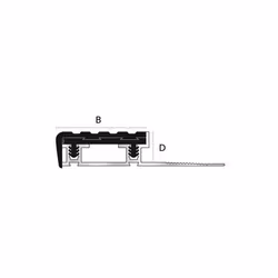 Trappnos NIB  alu/PVC mörkgrå 10 mm