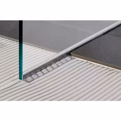 Fallist Blanke Glasvägg Höger Borstat Rostfritt 42mm, 1,48m