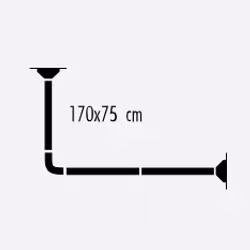 Draperistång Spirella Magic bright-finish universal