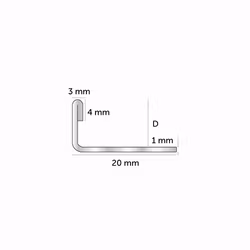Kakellist ESS rostfri syrafast 12 mm