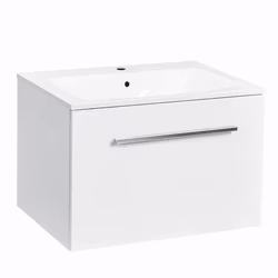 Tvättställsskåp Alterna Ella Aqua 60 cm Vit Högblank Med Tvättställ i Porslin