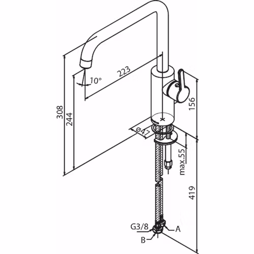 Köksblandare Damixa Silhouet Mattsvart