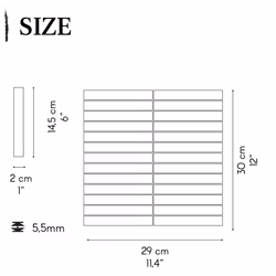 Mosaik Stick Lichen Green 2×14,5 Blank