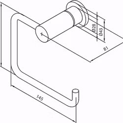 Toalettpappershållare Damixa Silhouet Mattsvart
