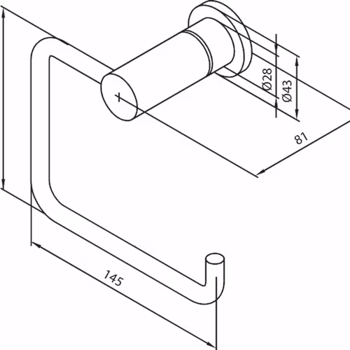 Toalettpappershållare Damixa Silhouet Borstad Koppar pvd