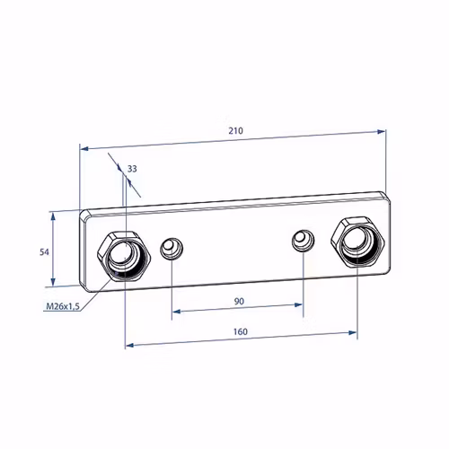 Blandarfäste Trio Perfekta Design Line För Dold Rördragning Svart 16 PEX