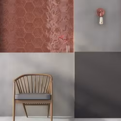 Kakel Hexagon Wall Cherry Pie 15x17