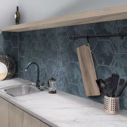 Kakel Hexagon Wall Ocean Wave 15x17