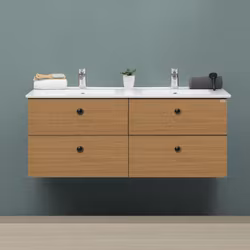 Tvättställsskåp 4AQUA Slim 120 Med 2 Lådor