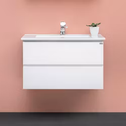Tvättställsskåp 4AQUA Slim 100 Med 2 Lådor