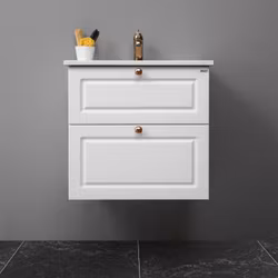 Tvättställsskåp 4AQUA Slim 80 H Med 2 Lådor