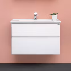 Tvättställsskåp 4AQUA Slim 100 H Med 2 Lådor