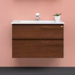Tvättställsskåp 4AQUA Slim 100 H Med 2 Lådor