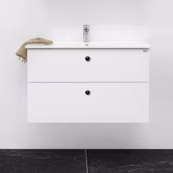 Tvättställsskåp 4AQUA Slim 100 H Med 2 Lådor